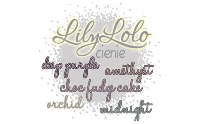 Lily Lolo cienie: Deep Purple, Amethyst, Choc Fudge Cake, Orchid, Midnight