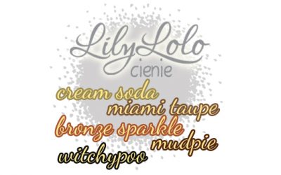 Lily Lolo cienie: Cream Soda, Miami Taupe, Bronze Sparkle, Mudpie, Witchypoo
