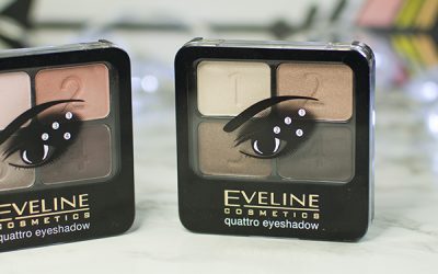 Eveline Quattro Eyeshadow 09 i 12 | przyjemne drogeryjne cienie