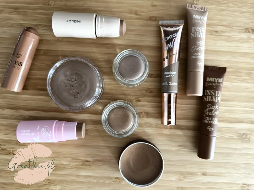 kremowe produkty do makijazu bronzery